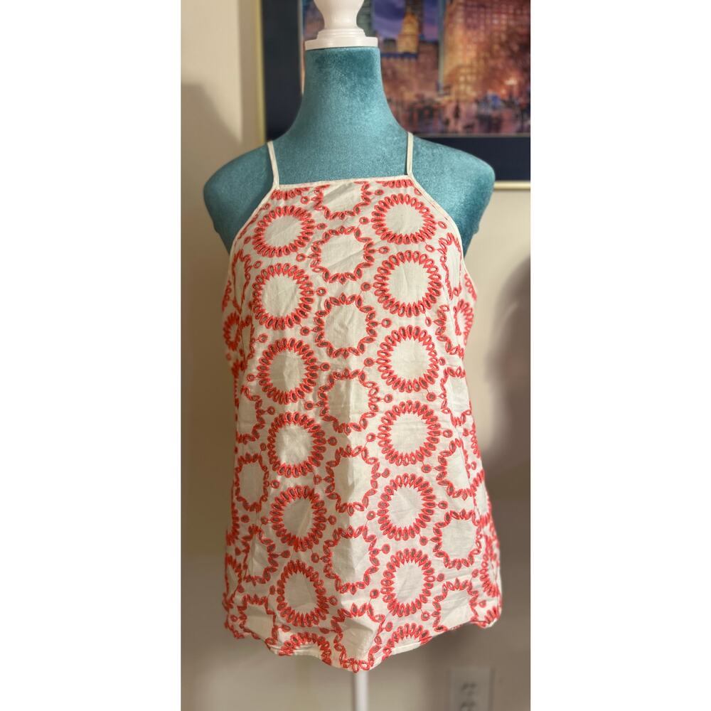 BANANA REPUBLIC Milly Eyelet Embroidered Tank S